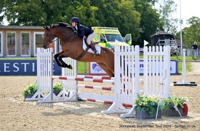 Hugo show jumping at Hickstead